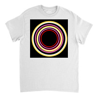 Colourful Circles On Black Colour Background Classic T-shirt | Artistshot