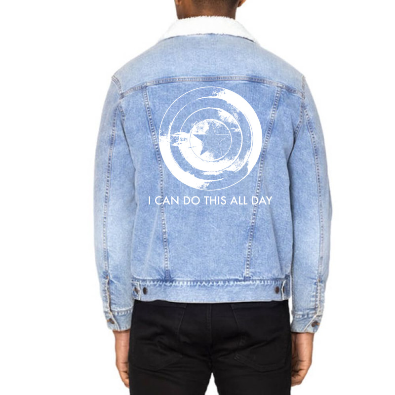 I Can Do This All Day 1 Unisex Sherpa-Lined Denim Jacket by amwayfigeljy | Artistshot