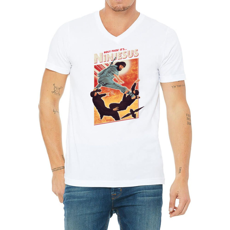 The Jesus Ninja V-neck Tee | Artistshot