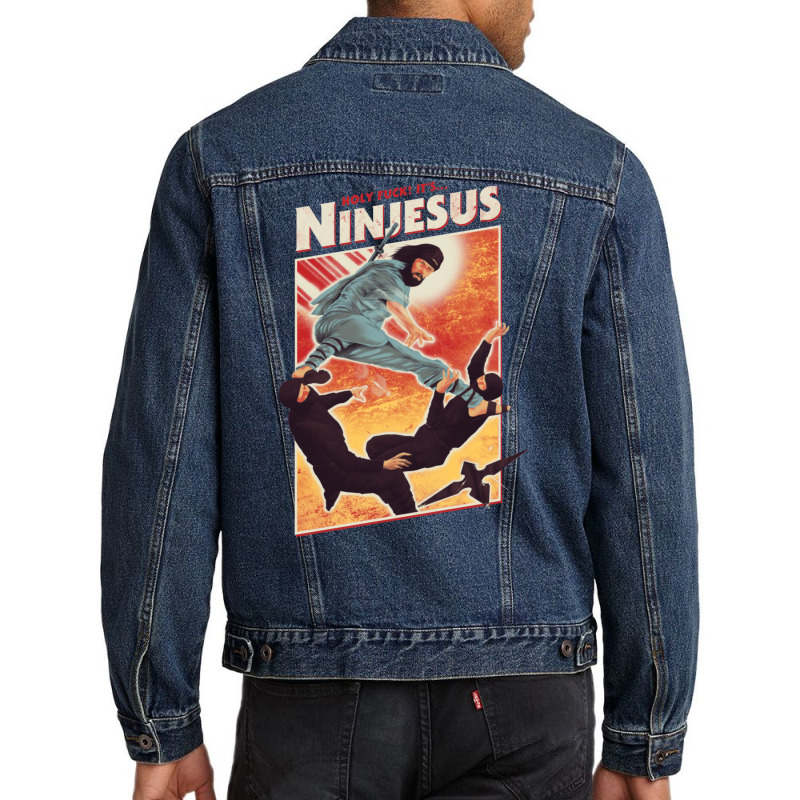 The Jesus Ninja Men Denim Jacket | Artistshot