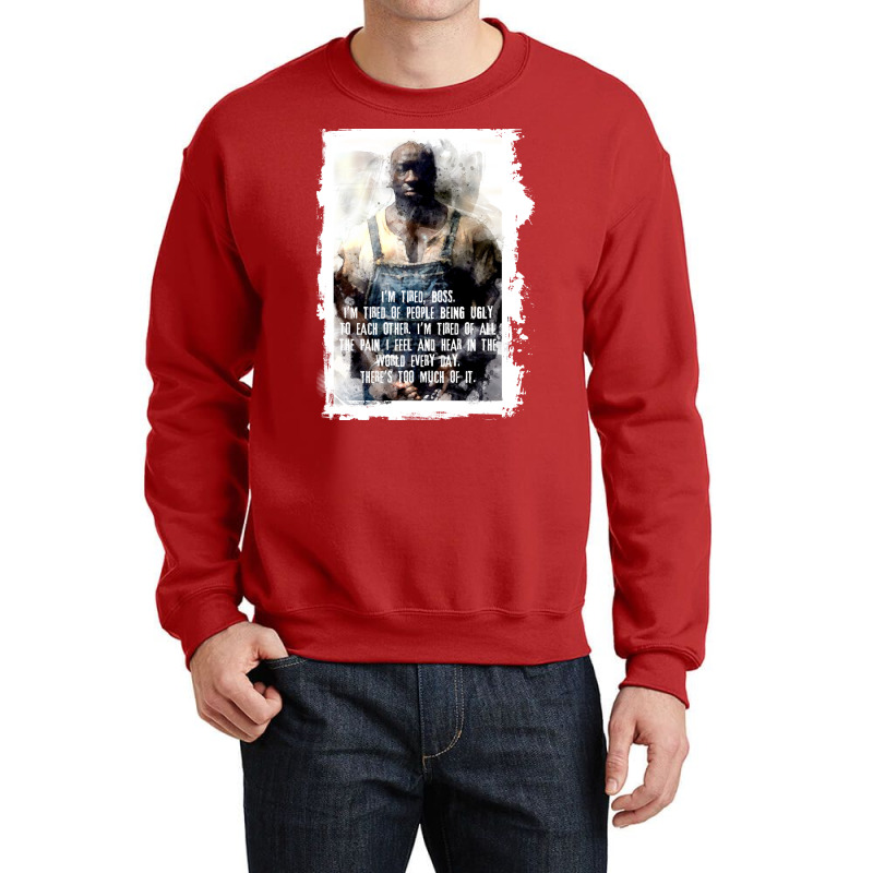 John Coffey Tired Watercolor Crewneck Sweatshirt by amwayfigeljy | Artistshot