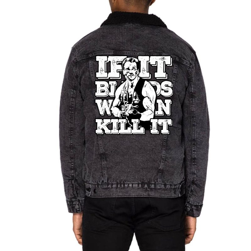 If It Bleeds We Can Kill It Unisex Sherpa-lined Denim Jacket | Artistshot