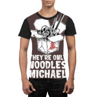 They're Only Noodles Michael Graphic T-shirt | Artistshot