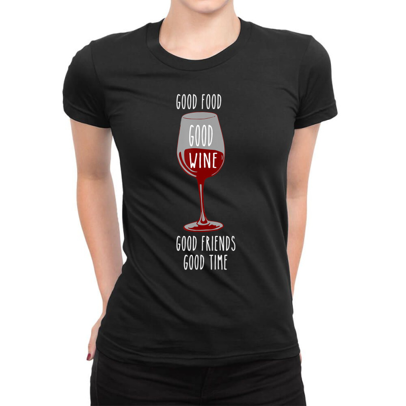 Food And Wine Festival For Wine Drinkers Ladies Fitted T-shirt | Artistshot