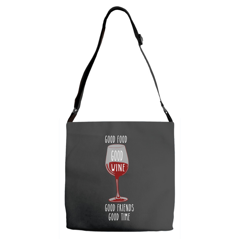 Food And Wine Festival For Wine Drinkers Adjustable Strap Totes | Artistshot