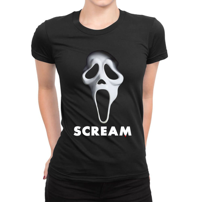 Scream 1 Ladies Fitted T-Shirt by apolitery | Artistshot