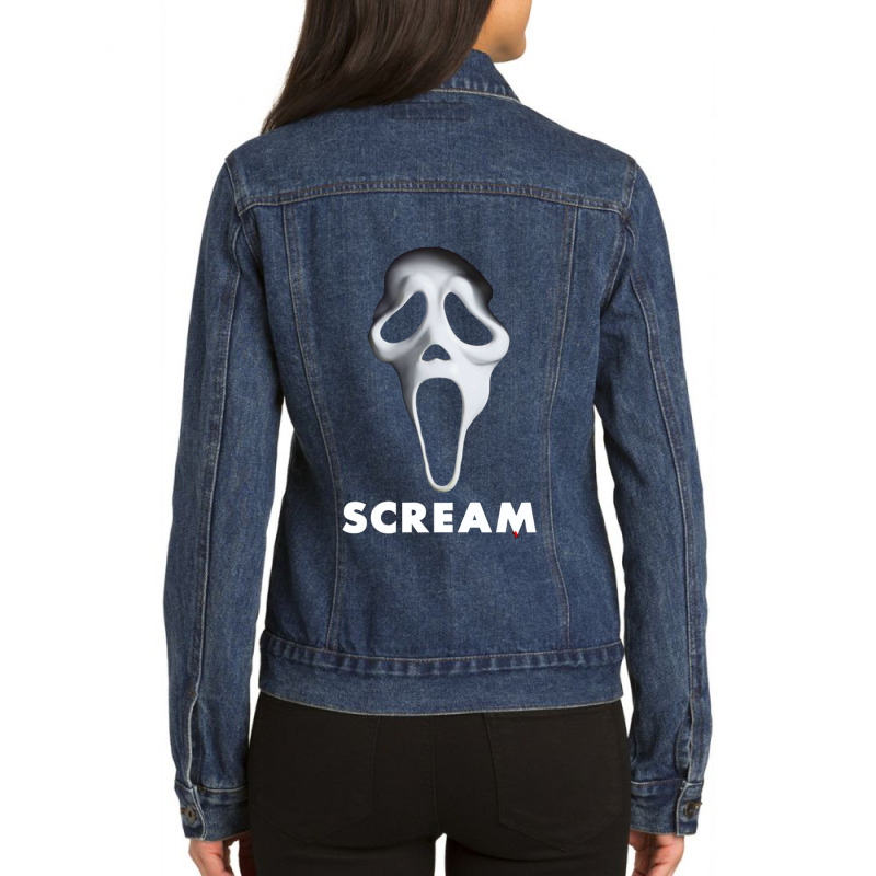 Scream 1 Ladies Denim Jacket by apolitery | Artistshot