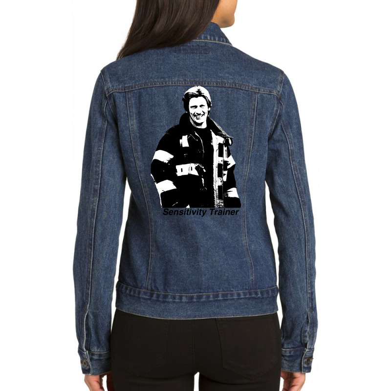 Tommy Gavin   Sensitivity Trainer Ladies Denim Jacket by cutioxucct | Artistshot