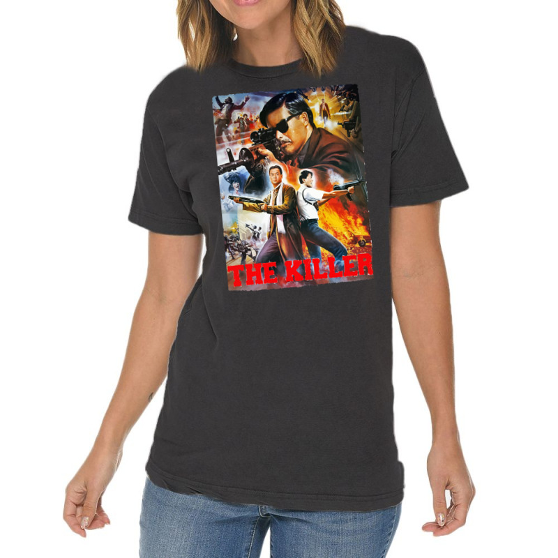 The Killer   Chow Yun Fat   John Woo   Danny Lee   Hong Kong Action Po Vintage T-shirt | Artistshot