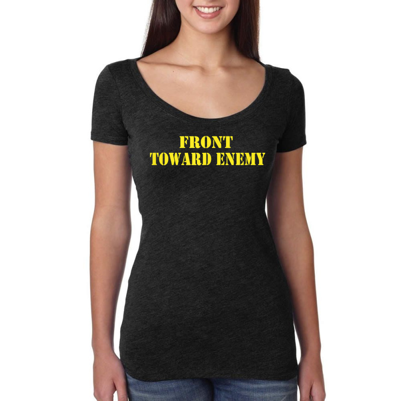 Front Toward Enemy Shirt Claymore Mine Funny Military Joke T Shirt Women's Triblend Scoop T-shirt by linbere | Artistshot