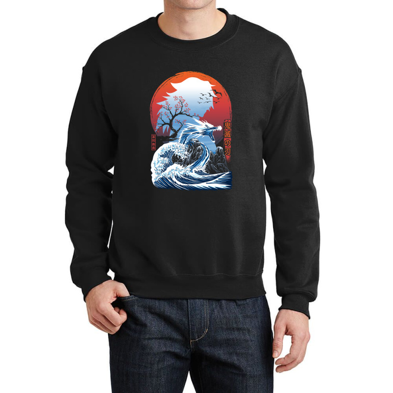 The Great Water Dragon Crewneck Sweatshirt | Artistshot