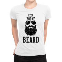 Keep Boone North Carolina Beard Funny Hipster Retro Ladies Fitted T-shirt | Artistshot