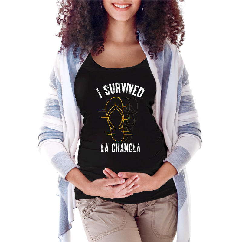 I Survived La Chancla Slippers Mexican Culture Maternity Scoop Neck T-shirt by tintruong | Artistshot