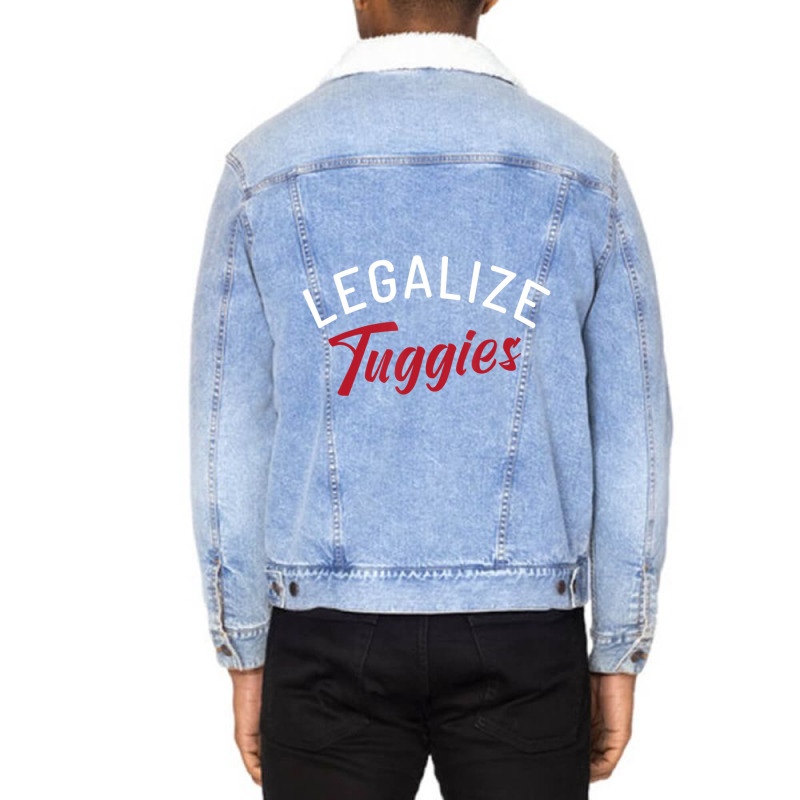 Legalize Tuggies Unisex Sherpa-Lined Denim Jacket by tintruong | Artistshot