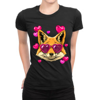 Limited Edition Valentines Day Fox Fox Lover Ladies Fitted T-shirt | Artistshot