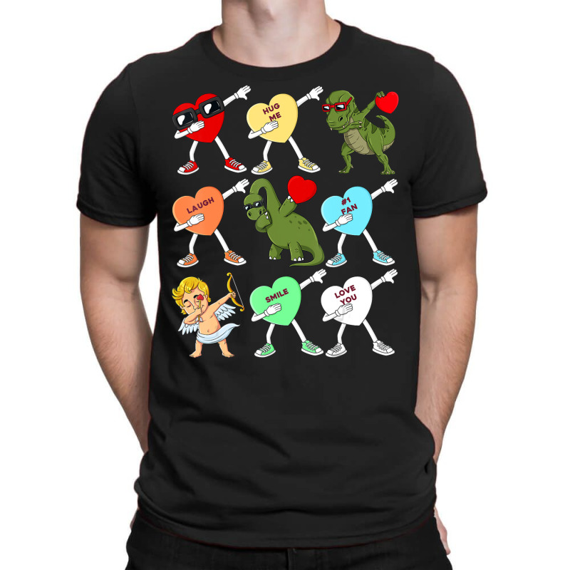 Trending Valenines Day Dabbing Hears Cupid Rex Dino Dab Boys Kids T-shirt | Artistshot