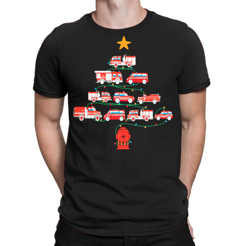 Firefighter Christmas Gifts T  Shirt Firefighter Christmas Tree Fire D T-Shirt by bryana12462 | Artistshot