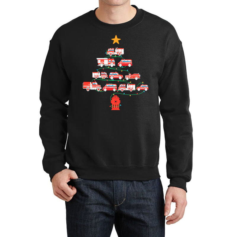 Firefighter Christmas Gifts T  Shirt Firefighter Christmas Tree Fire D Crewneck Sweatshirt by bryana12462 | Artistshot