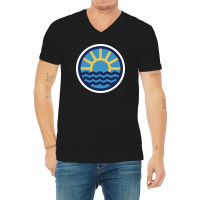 Sun Beach V-neck Tee | Artistshot