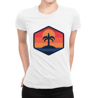 Sunset Beach Island Ladies Fitted T-shirt | Artistshot