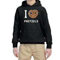 I Love Pretzels Food Quote For Pretzel Day Youth Hoodie | Artistshot