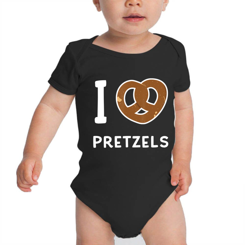 I Love Pretzels Food Quote For Pretzel Day Baby Bodysuit by namnguyen | Artistshot