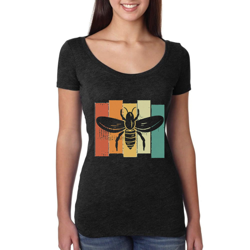 Bee T Shirt Vintage Bee A Women's Triblend Scoop T-shirt | Artistshot