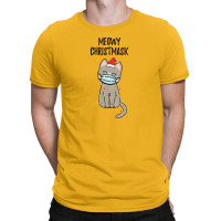 Meowy Christmask Cute Christmas Ca T-shirt | Artistshot