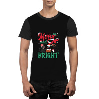 Merry And Bright Black Cat Christmas Merry And Bright Black Cat Christ Graphic T-shirt | Artistshot