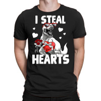 Limited Edition Valentines Day Trex Lover I Steal Hearts For Boys For T-shirt | Artistshot