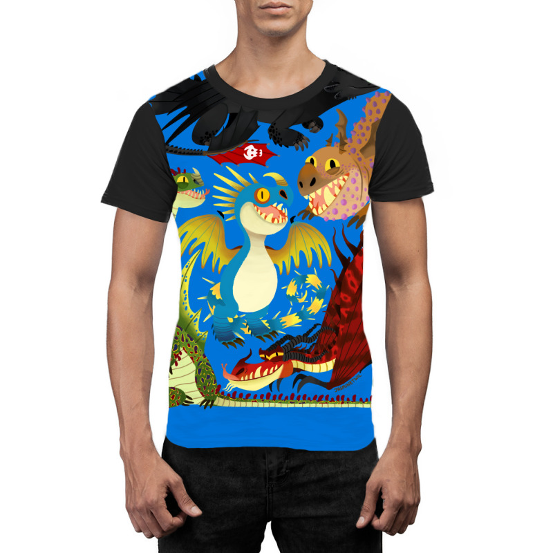 Httyd Toothless And The Dragon Gang Aesthetic Graphic T-shirt | Artistshot