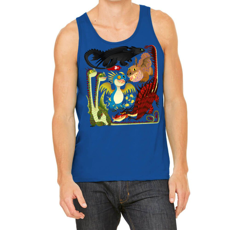 Httyd Toothless And The Dragon Gang Aesthetic Tank Top | Artistshot