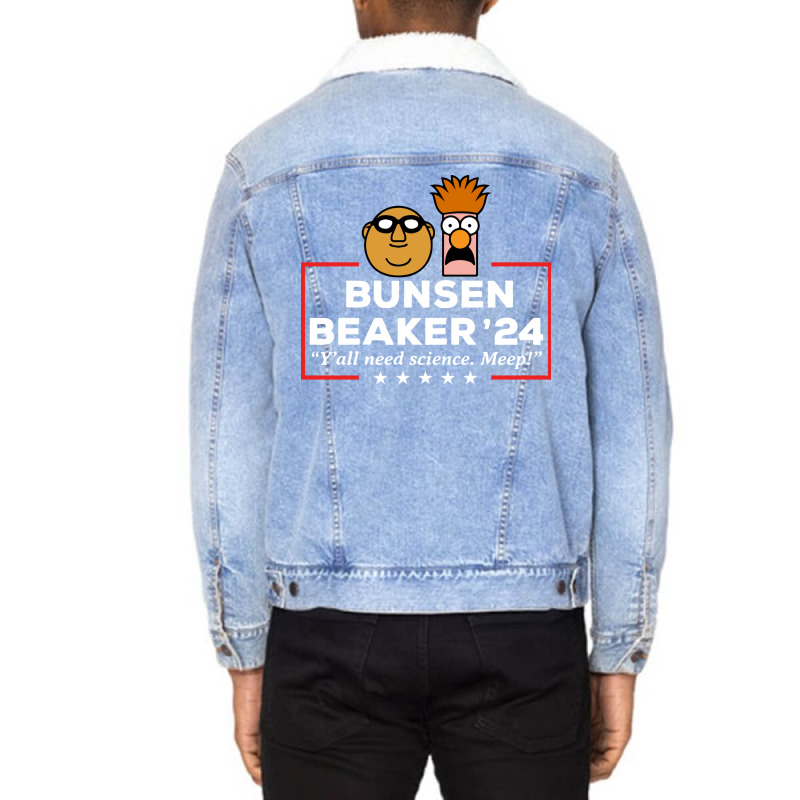 Bunsen And Beaker 2024 Yall Need Science Meep Unisex Sherpa-Lined Denim Jacket by lorinealazem3 | Artistshot