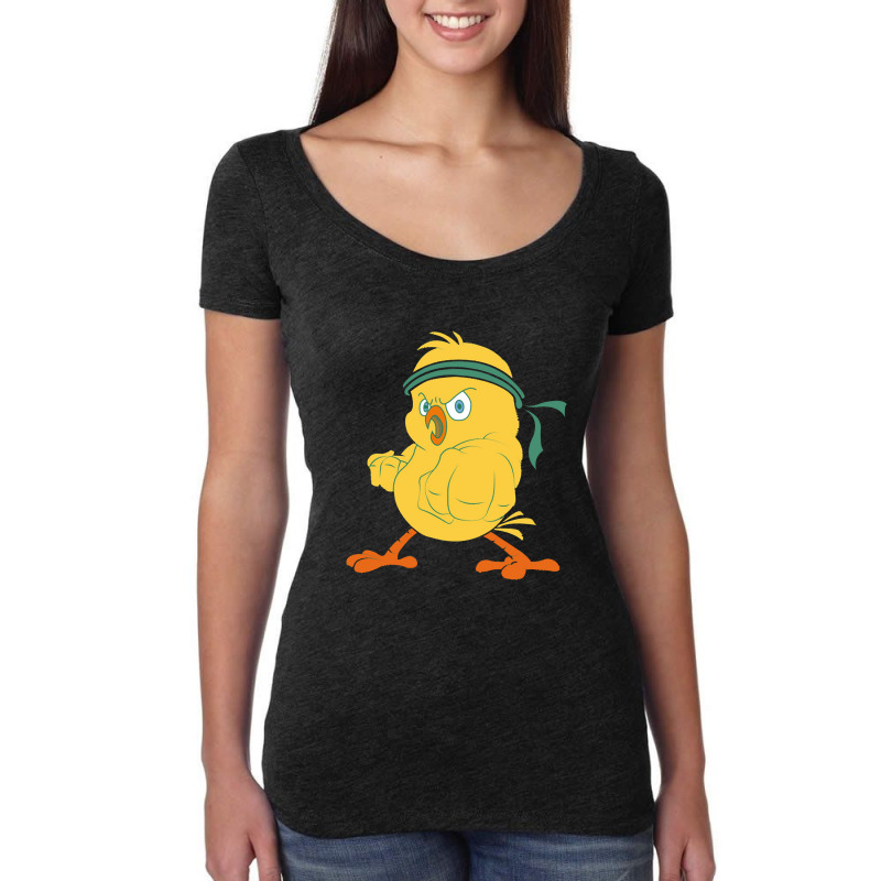 Chick Karate Women's Triblend Scoop T-shirt by daunikan | Artistshot