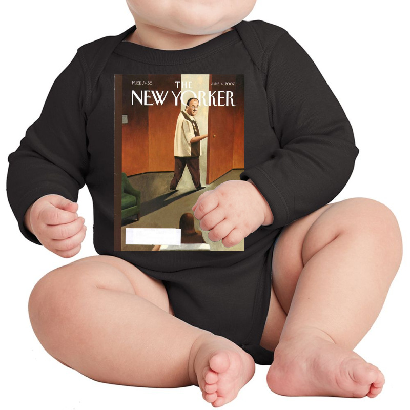 Limited Edition Tony Soprano New Yorker Cover Long Sleeve Baby Bodysuit by Estrada Link | Artistshot