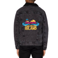 Limited Edition Beachaholic - My Addiction To Vancouver Island In Cana Unisex Sherpa-lined Denim Jacket | Artistshot