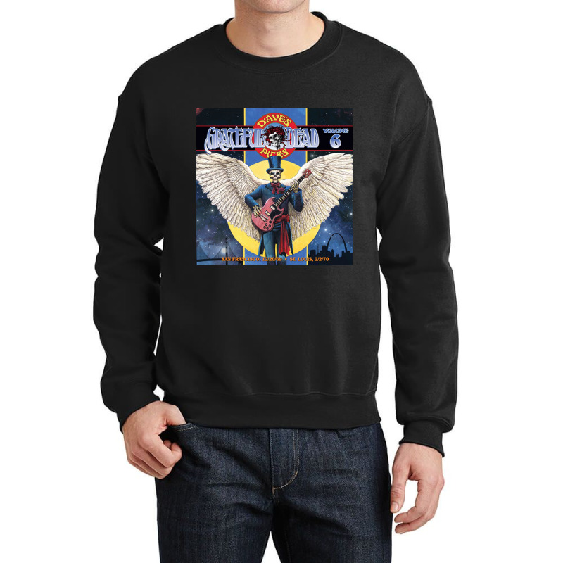 Guittar Skull Dead Crewneck Sweatshirt | Artistshot