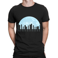 Piano Keys As A City Landscape In The Moonlight T-shirt | Artistshot