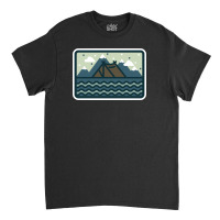 Camp Mountain Beach View Classic T-shirt | Artistshot