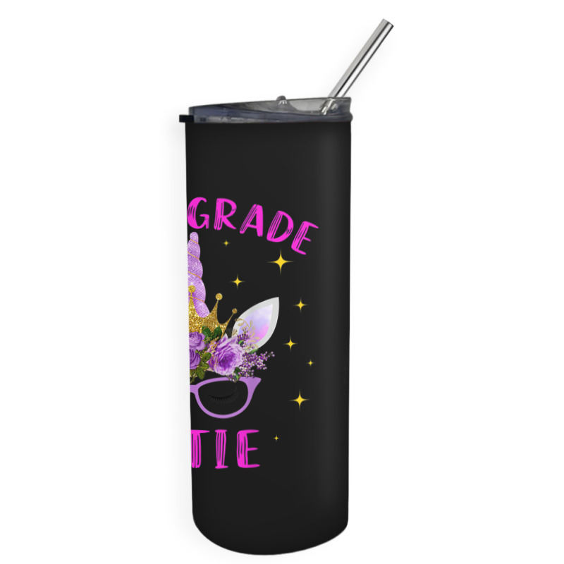 Fifth Grade Cutie Unicorn Face Lover 5th Grade Girl Gift Skinny Tumbler | Artistshot