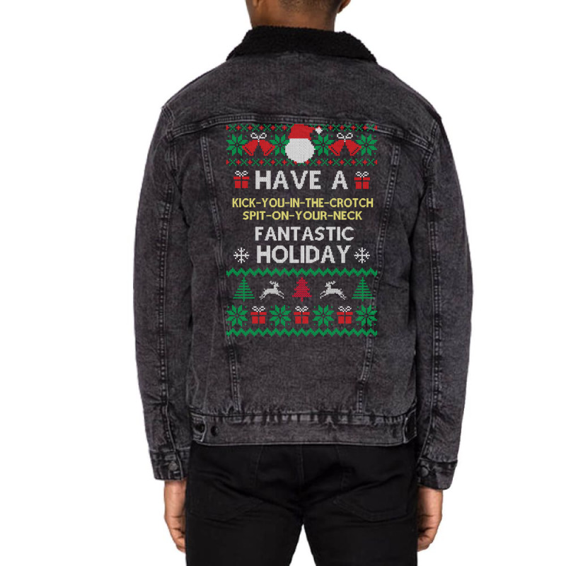 Fantastic Holiday Humor Unisex Sherpa-lined Denim Jacket | Artistshot