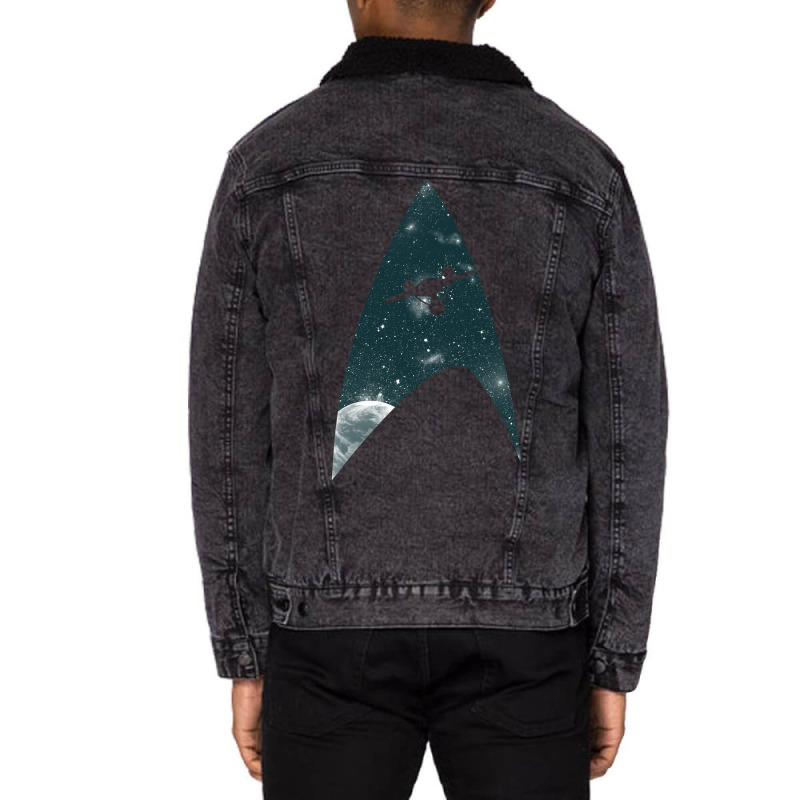 Space The Final Frontier Unisex Sherpa-Lined Denim Jacket by ardylanda | Artistshot