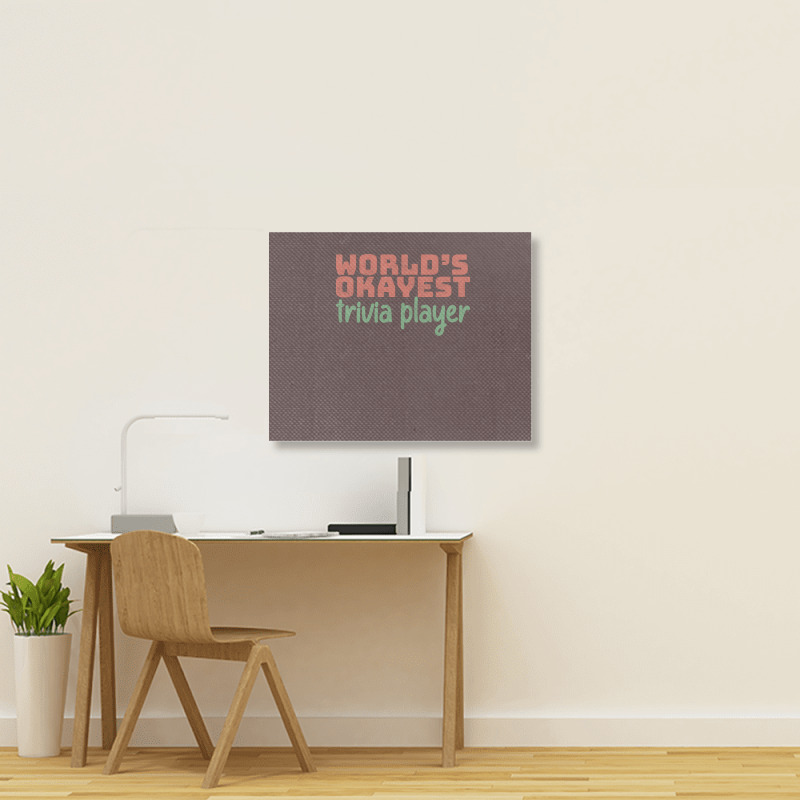 Worlds Okayest Trivia Player Aesthetic Landscape Canvas Print | Artistshot