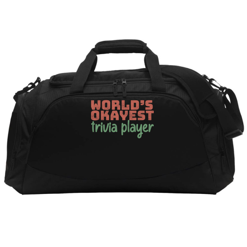 Worlds Okayest Trivia Player Aesthetic Active Duffel | Artistshot