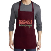 Worlds Okayest Trivia Player Aesthetic Medium-length Apron | Artistshot