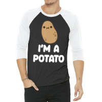 I'm A Potato Food Vegetable Lover Kawaii Style 3/4 Sleeve Shirt | Artistshot