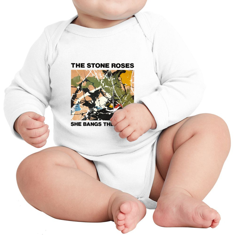 The Stone Roses Bangs The Drums Long Sleeve Baby Bodysuit by DoloresKoelpin | Artistshot