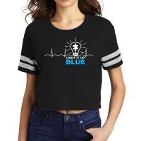 Light It Up Blue Tshirt Puzzle Heartbeat Autism Awareness T Shirt Scorecard Crop Tee | Artistshot