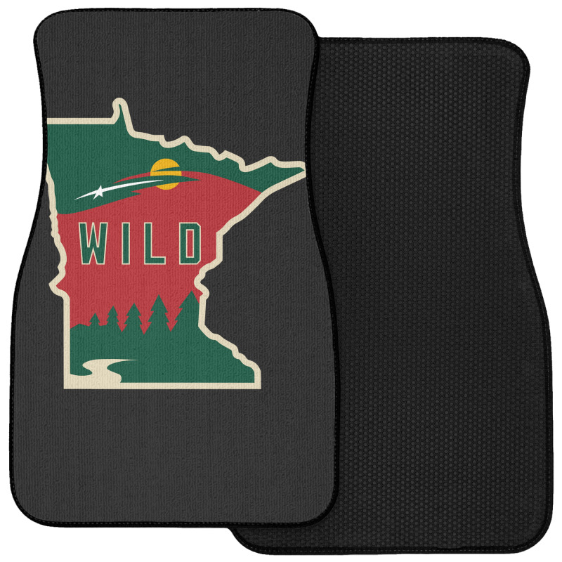 Mn Wild Outline Front Car Mat | Artistshot