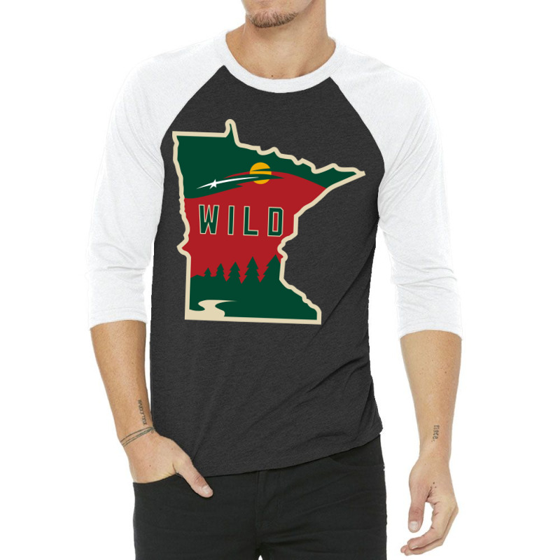 Mn Wild Outline 3/4 Sleeve Shirt | Artistshot